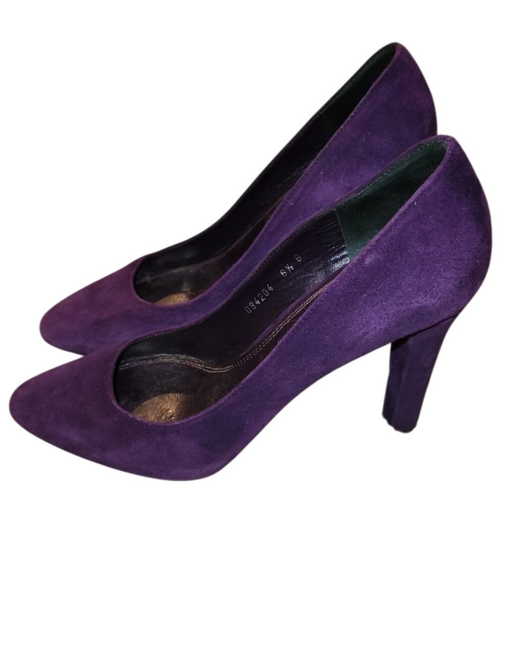 Ralph Lauren Collection Purple Label Suede Heels/Pumps Purple Size 6.5B Classy